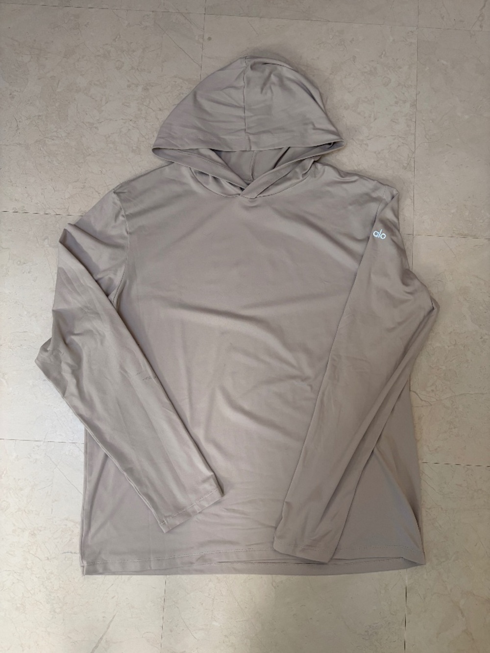 ALO YOGA Conquer Reform Long Sleeve with Hood - Bone